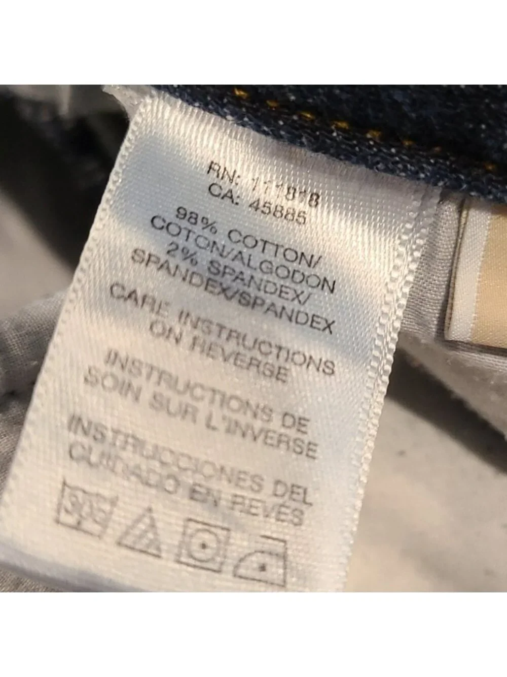 Michael Kors Denim crops w/ button details on legs